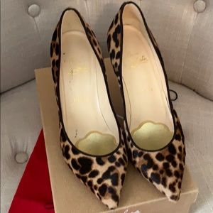 Christian Louboutin Piou Piou 85 Pony Leopard